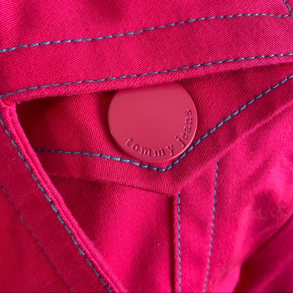 Tommy Jeans Women’s Hot Pink Belted Trench Coat NWT Size Medium - Picture 8 of 13